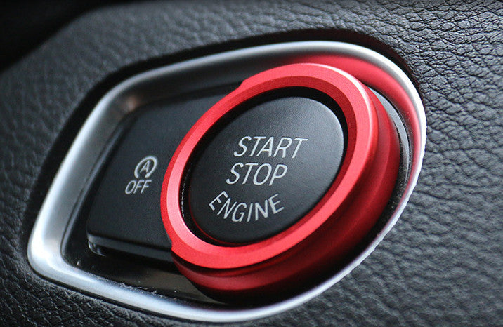 for BMW 1 2 3 4 Z series X5 X6 Keyless Engine Start Stop Button Red Cover Ring