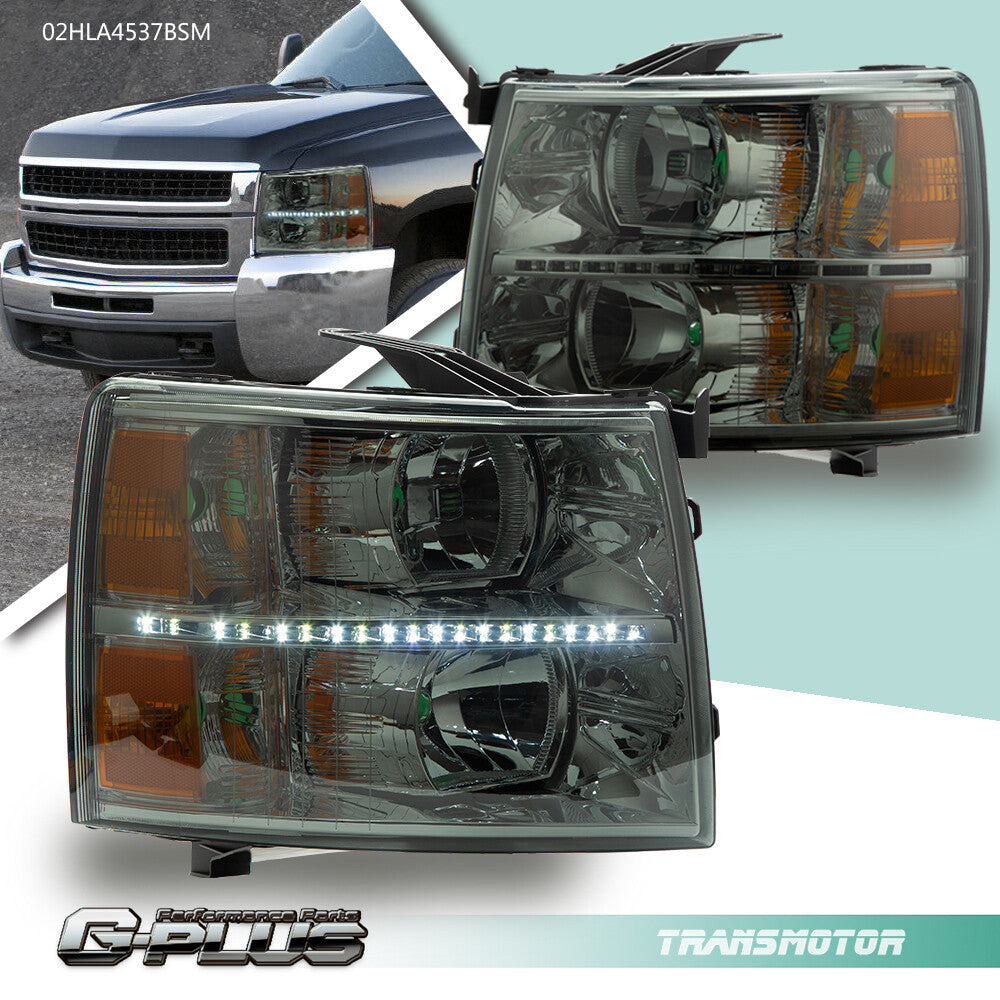 Suitable for 07-14 Silverado 1500 2500 3500 LED DRL striped amber corner lights- v