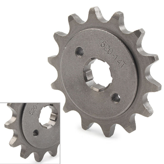 Chain Front Sprocket Cog Fit 125cc-250cc Dirt Pit Bike ATV Go Kart 520-14T 20MM Q