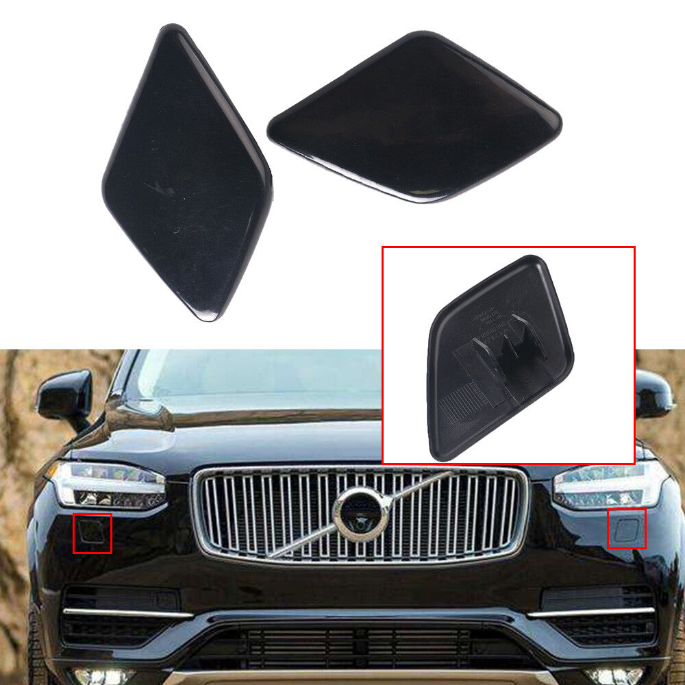 2Pcs Front Washer Cap Bumper Headlight Cover for Volvo XC90 2007-2014 LeftRight Q