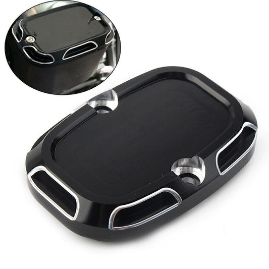 CNC Black Brake Master Cylinder Cover Cap for Harley Touring Road Glide Softail Q
