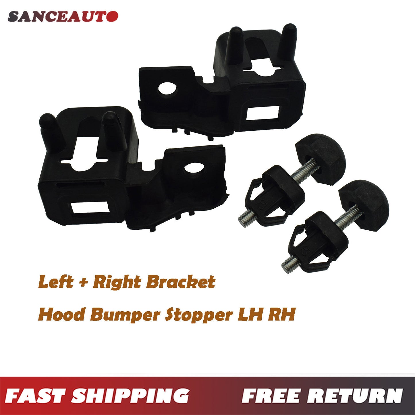 Suitable for 2013-2020 Fusion MKZ range hood anti-collision plug bracket set (4 pieces, left and right). n