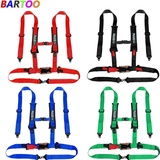 3 Racing for Seat Belt Harness 4 Point Quick Release Shoulder Pad for ATV UTV Q
