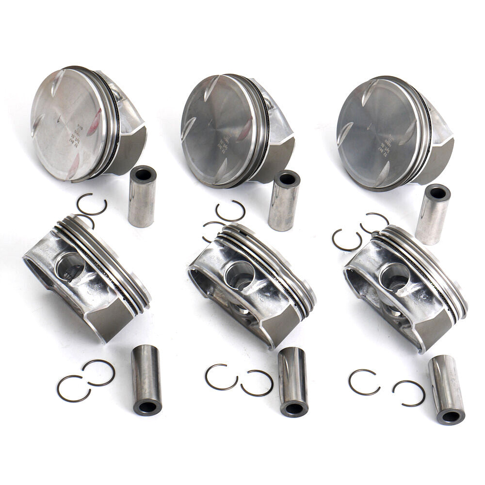 6pc M272 Engine Pistons Rings Set for Mercedes-Benz CLK350 C350 E350 GLK350 3.5L