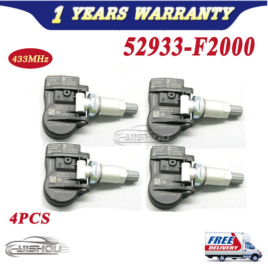 4PCS TPMS Tire Pressure Sensor 52933-F2000 for Hyundai for Elantra for Kia Rio 433MHz Q