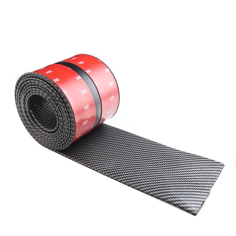 10x250cm Car Carbon Fiber Strip with Door Side Bumper Edge Scratch Sticker - n