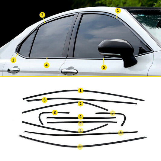 for Toyota for Camry 2018-2023 piano black Car Window Sill Trim Molding Cover trim