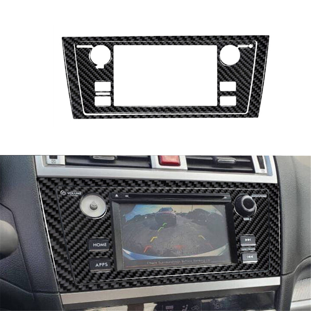 2X Carbon Fiber Navigation Cover Trim for Subaru Outback Legacy 2015-2017 Type B