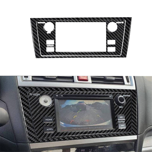 2X Carbon Fiber Navigation Cover Trim for Subaru Outback Legacy 2015-2017 Type B