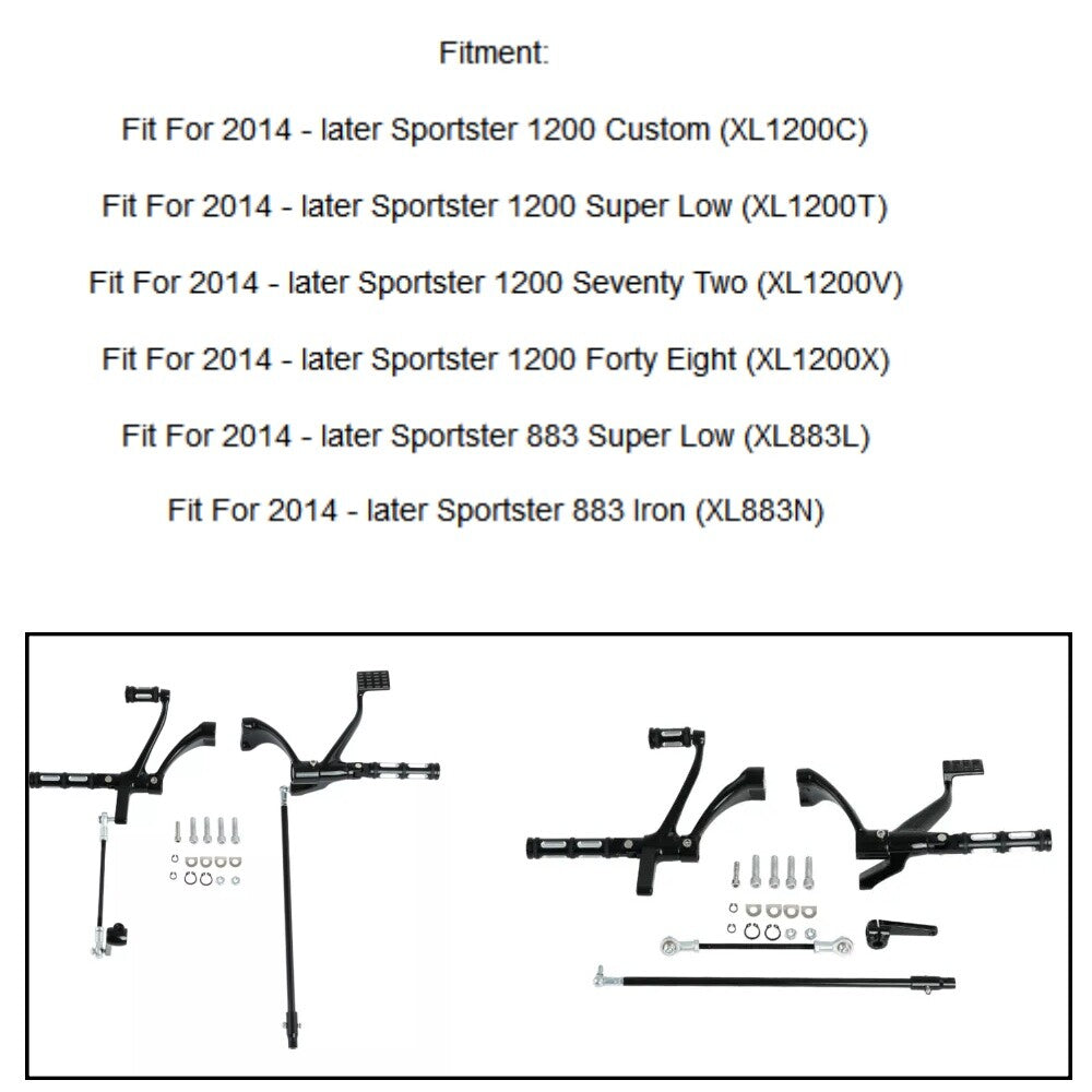 Forward control spike connection suitable for Harley Sportster XL883 XL1200 2014-2022- n