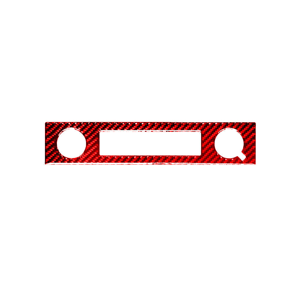 Red Carbon Fiber Front Door Control Cover Trim For Hilux 2015-2021 Type B v