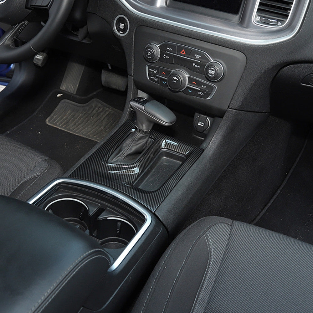 5PCS Carbon Fiber Central Control Panel Cover Trim Kit for Dodge Charger 2015-23
