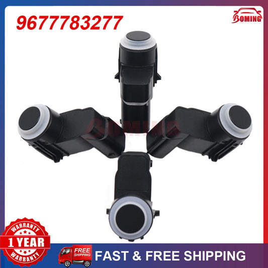 4-pack PDC parking bumper sensors for Peugeot 3008 and 5008. (Package numbers: 9666737177, 9677783277) Q