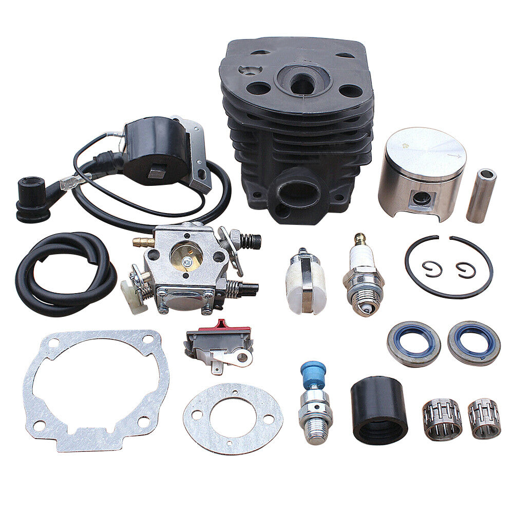 46mm Cylinder Piston Kit w/ Carb fit for 55 50 51 Chainsaw 503609171 v