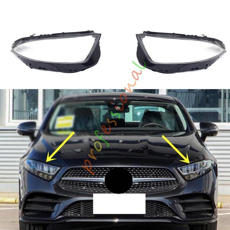 for Mercedes CLS W257 2018-2023 Both Side Headlight Clear Lens Cover + Sealant
