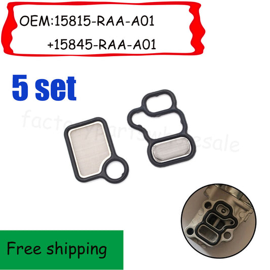 10pcs VTEC Solenoid Gasket and VTC Filter for Honda 15845-RAA-01 15815-RAA-A01 n