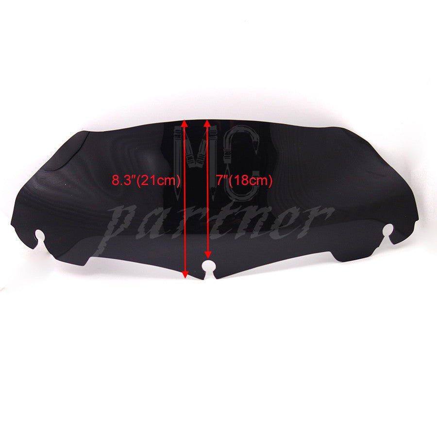 7 Black Wave Windshield Windscreen for Harley Electra Street Glide 2014-2016 Q