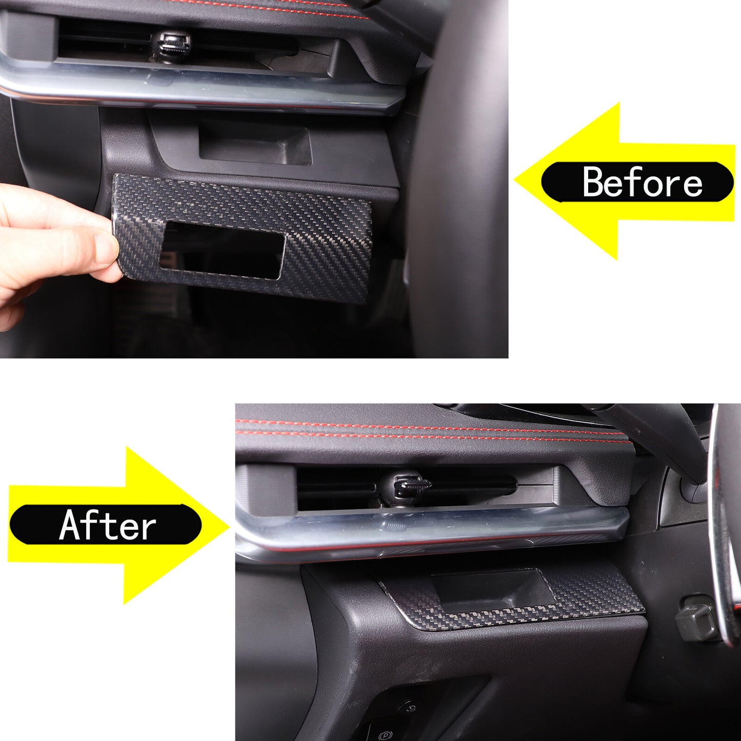 Matte Carbon Side Vent Socket Panel Cover for Land Rover for Defender 2020 - 2024- v