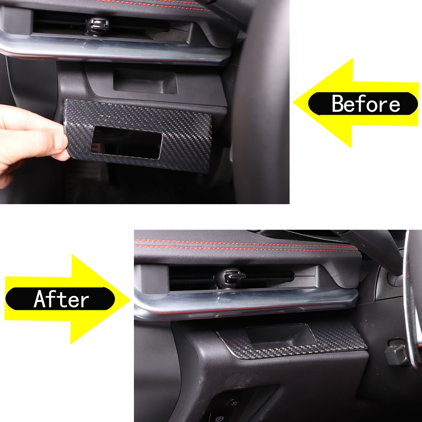 Matte Carbon Side Vent Socket Panel Cover for Land Rover for Defender 2020 - 2024- v