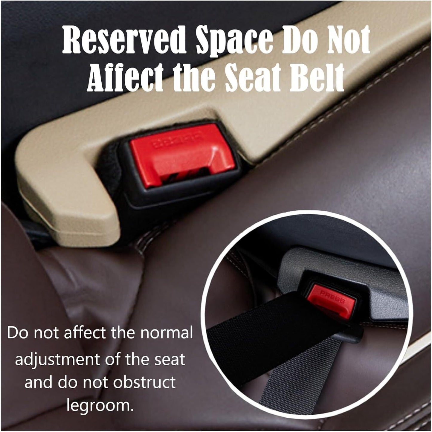 2pcs Beige Car for Seat Gap Filler Car SUV Truck for Seat Blocker Catcher Fill The Space