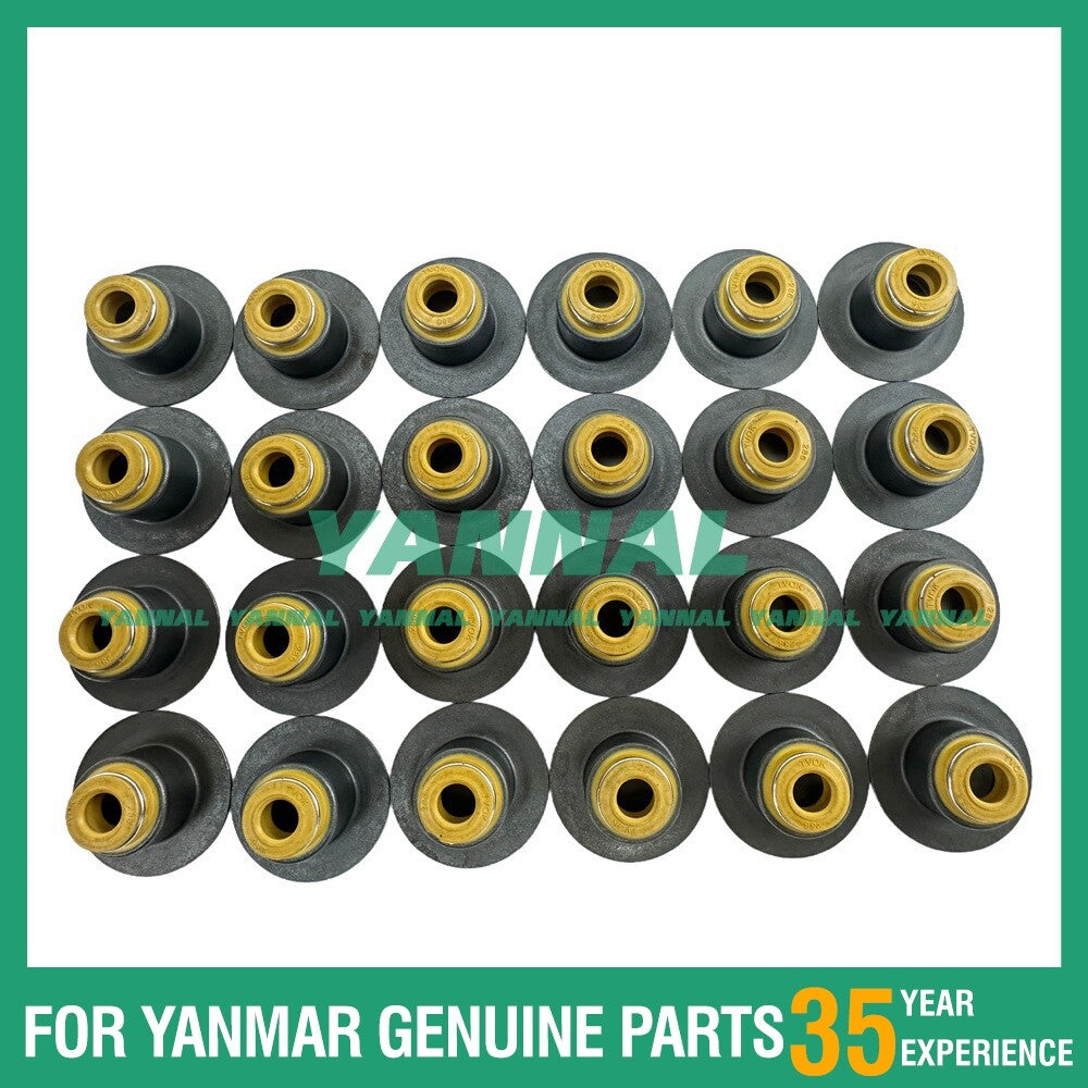 24-piece pack of ISBE6 valve oil seals for excavator engine parts -