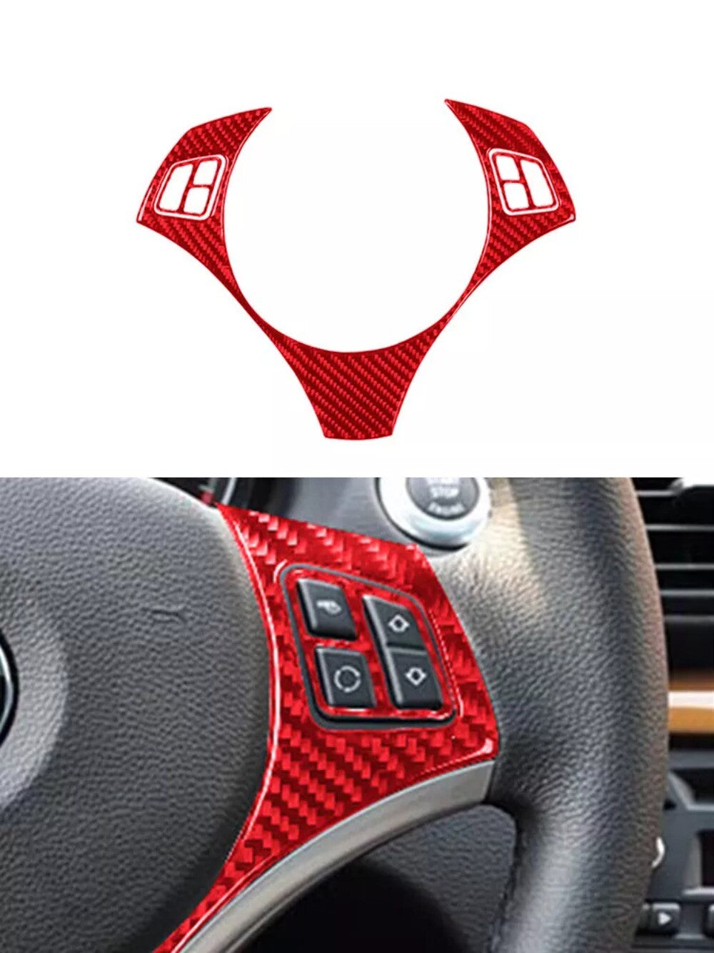 Steering Wheel Trim Cover B For 1- Convertible E82/E88 08-2013 Red New n