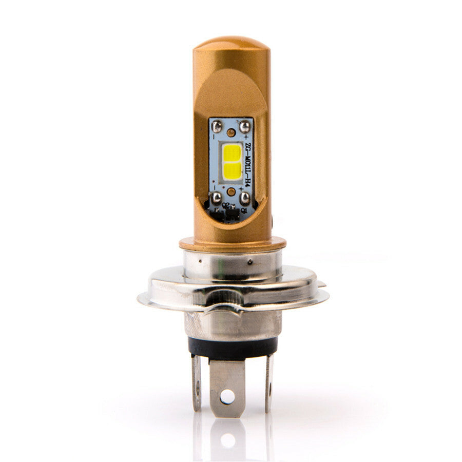 Motorcycle Scooter LED Headlight High Low Beam H4 White 6500K 12W DRL Light Bulb Q