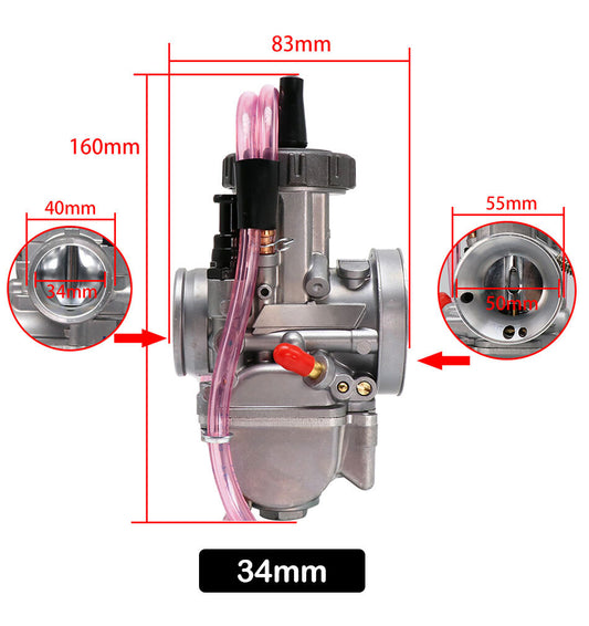 Motorcycle Carburetor 34MM Carb Scooter Bike For Suzki for Honda Q