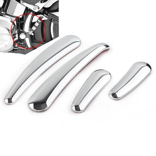 4Pcs Chrome Swingarm Frame Insert Set Fit for Harley Softail Models 2008-up Curved Q