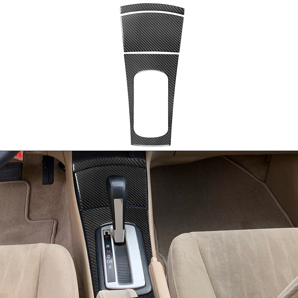3x Carbon Fiber Interior Automatic Gear Shiift Panel Cover Trim for Honda for Civic