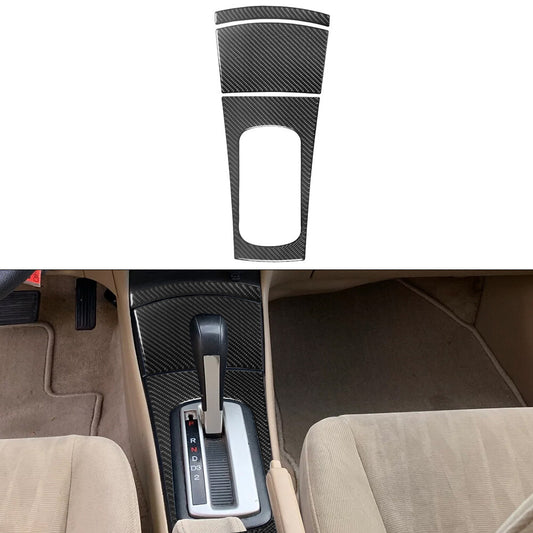 3x Carbon Fiber Interior Automatic Gear Shiift Panel Cover Trim for Honda for Civic