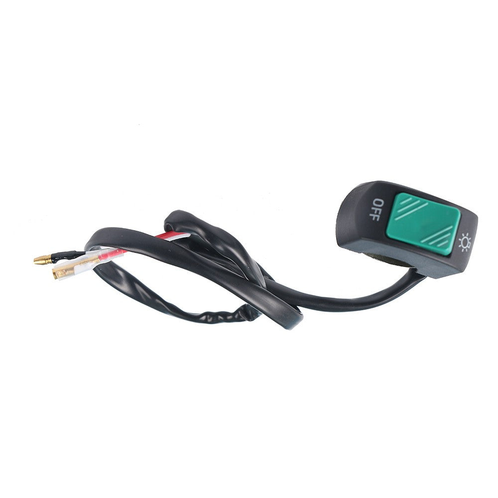 Motorcycle On-Off Switch Push Button Handlebar Headlight Horn Switch 12V Green Q