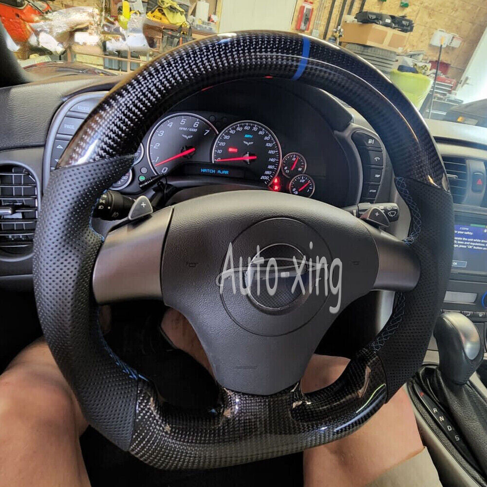 C6 Real Carbon Fiber Custom Steering Wheel for Corvette for C6 ZR1 Z06 2006-2013