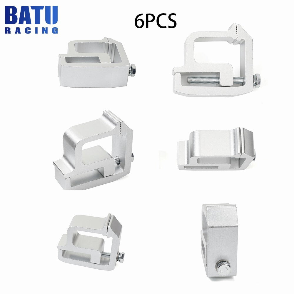 6PCS Silver Aluminum Truck Cap Topper Camper Shell Mounting Clamps Heavy Duty