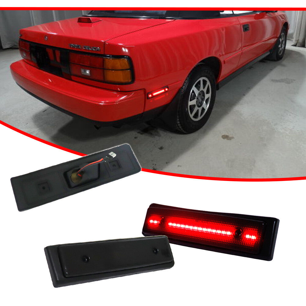 Suitable for 86-89 Celica GT GTS smoked LED rear bumper red LED side marker lights- v