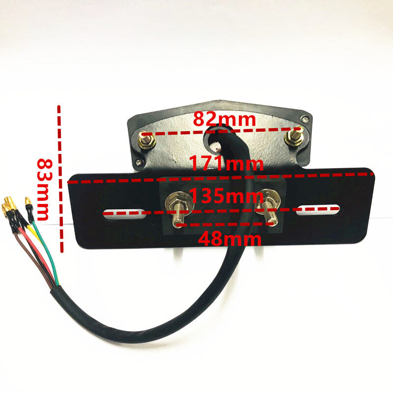 12V Motorcycle LED Turn Signal Brake Taillights, Coffee Racing License Plate Lights