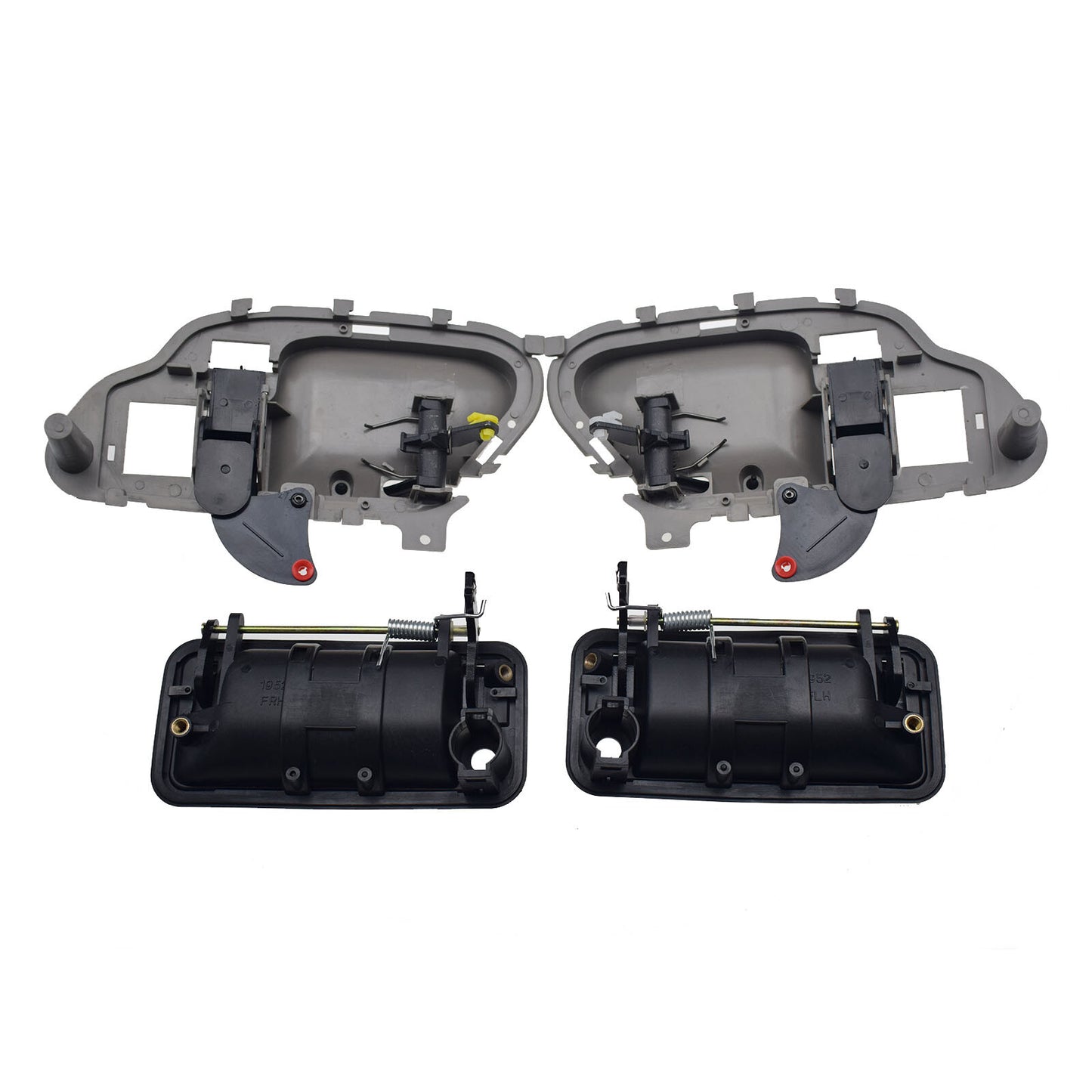 4-piece set of exterior interior door handles for front drive and passenger use in Suburban for GMC - n