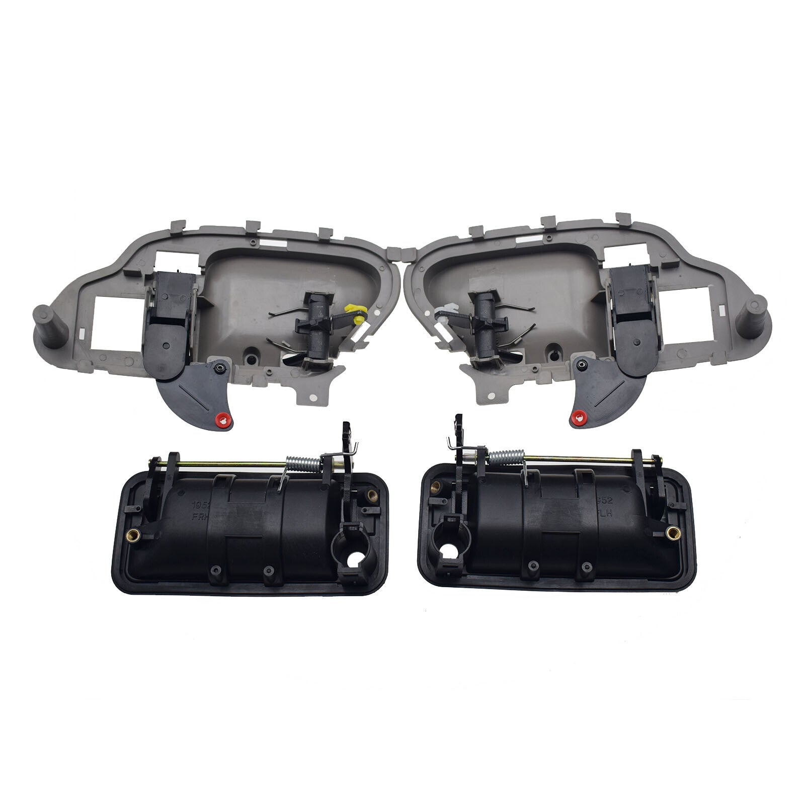 4-piece set of exterior interior door handles for front drive and passenger use in Suburban for GMC - n