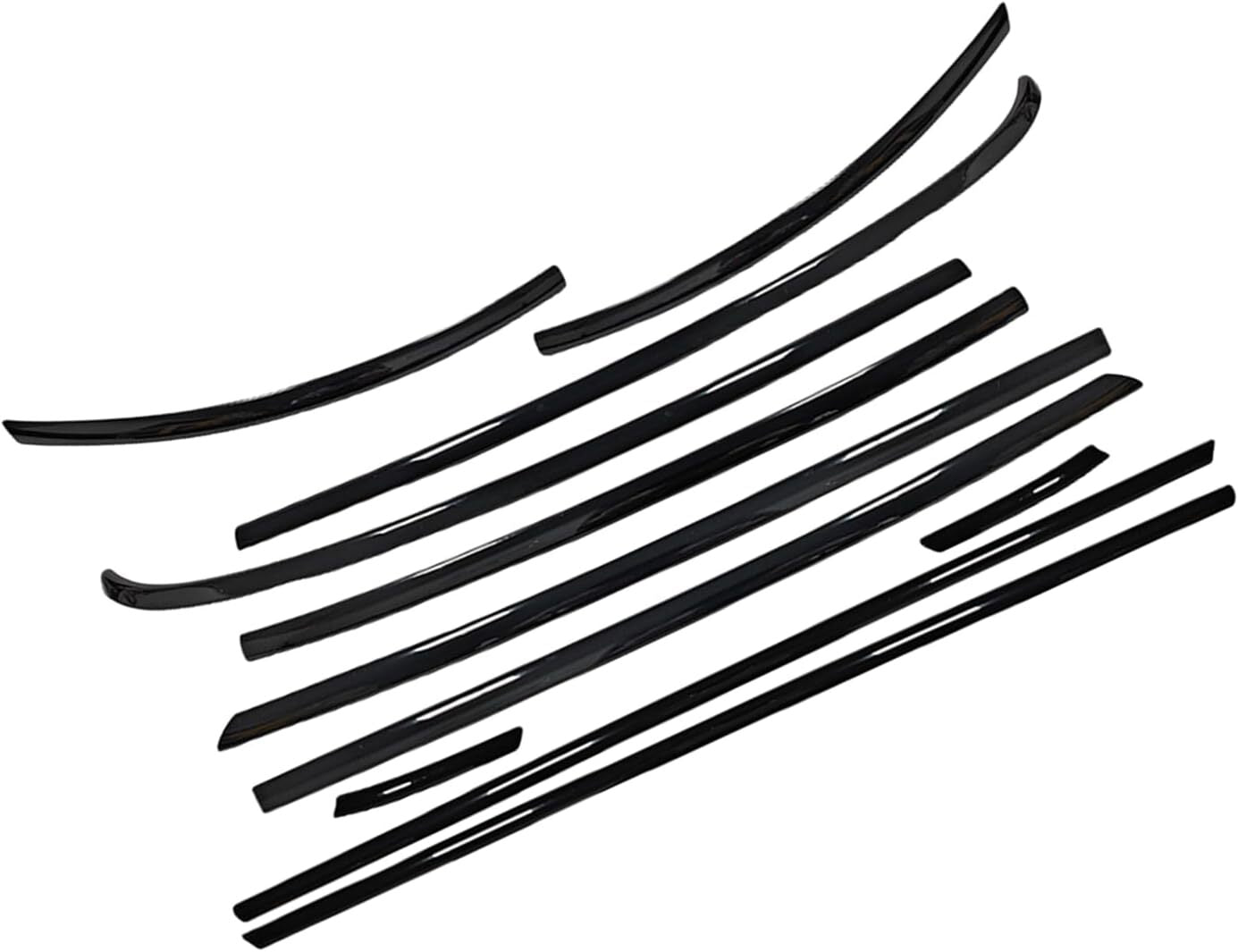 Stainless Car Window Trim Strip Gloss Black for MINI Cooper Coupe R58 2012-2015 n