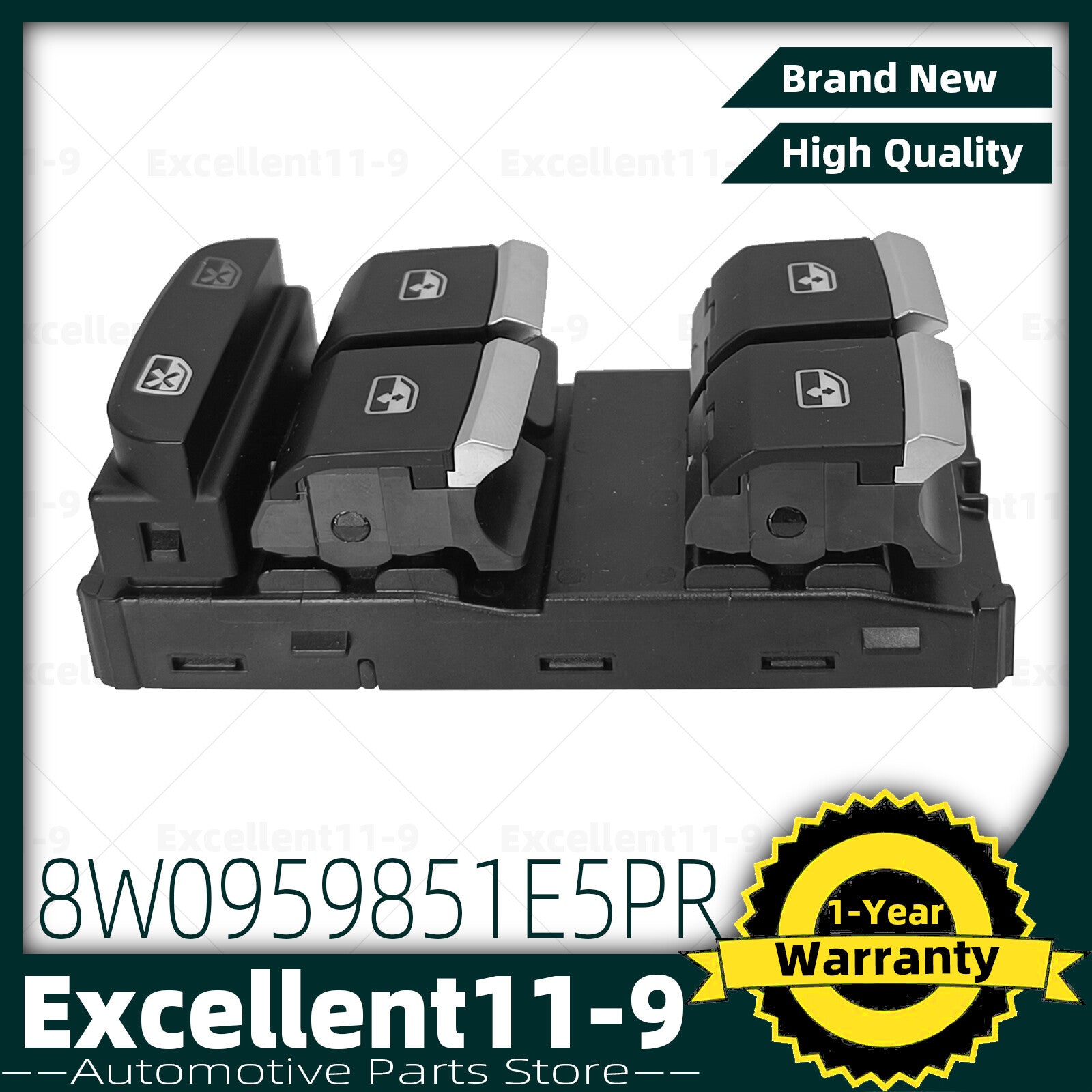 Front left main window switch 8W0959851E suitable for A4, A5, Q5, RS4, RS5- n