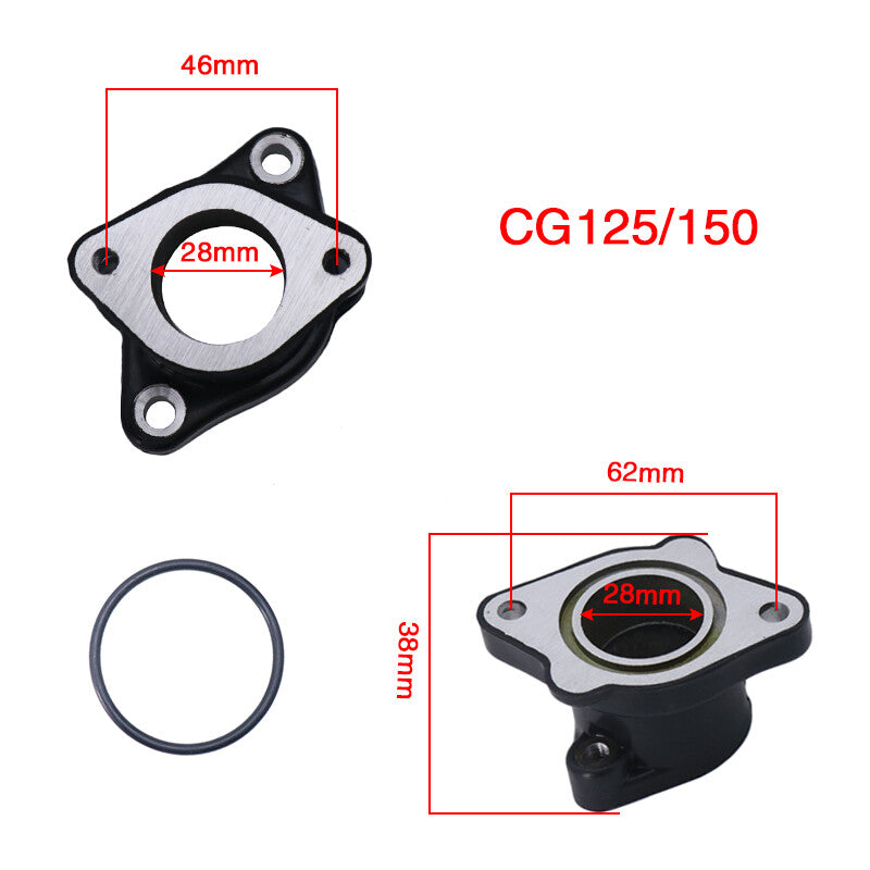 Carburetor Manifold Boot Adapter For AK125 CG125 CG150 JAGUAR150 Q