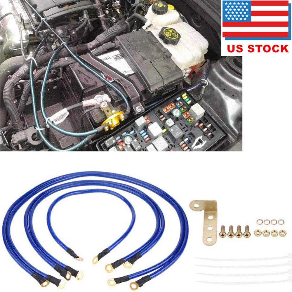 Grounding cable and wire kit, 5-point automotive audio grounding cable and grounding wire kit, US stock - n