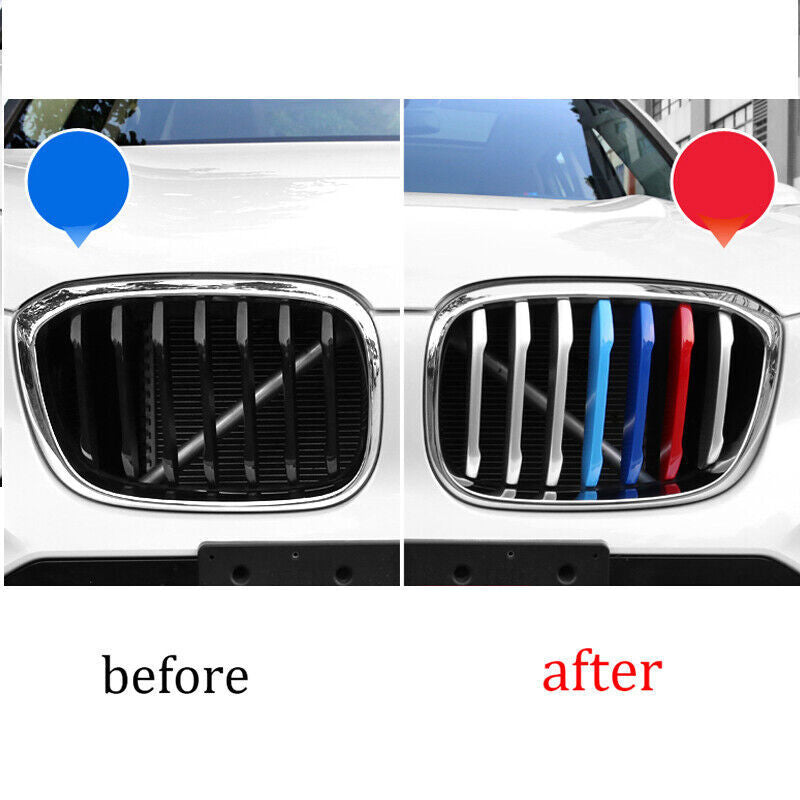 for BMW X3 G01 2018-2021 ABS 3-Color Front Grille Grill Strip Molding Cover Trim