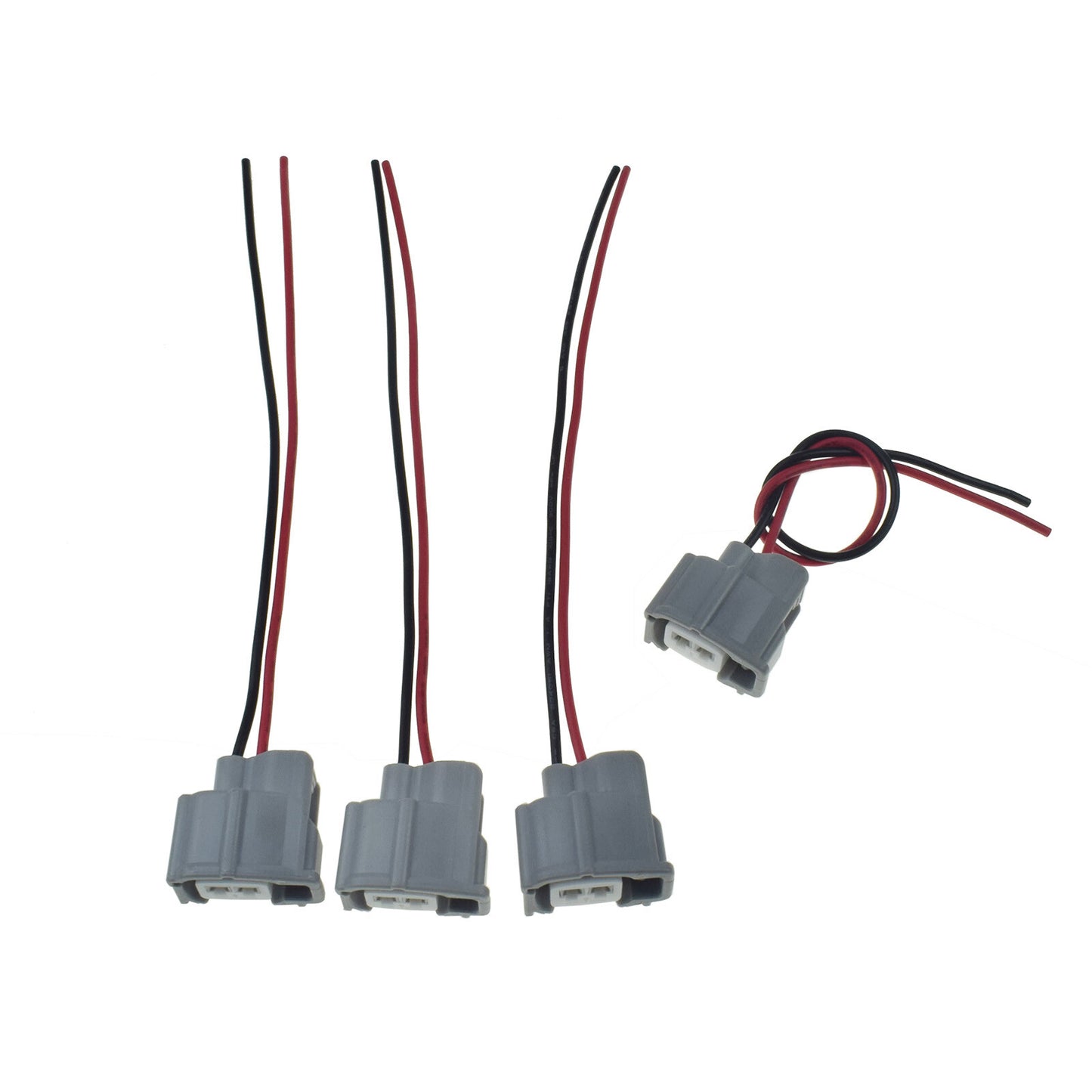 4 Pack Female Fuel Injector Connector Electrical Plug Wiring Harness for for Lexus - v