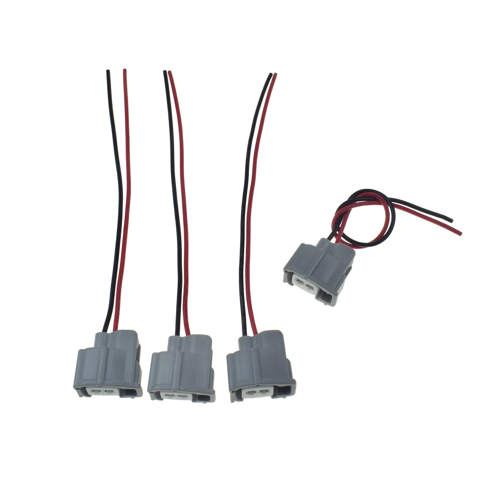 4 Pack Female Fuel Injector Connector Electrical Plug Wiring Harness for for Lexus - v
