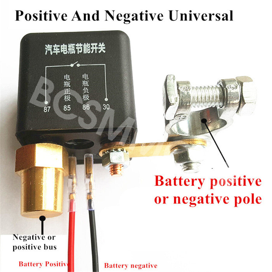 Car Battery Disconnect Switch System Cut-Off Kill Switch W/Dual Remote Control