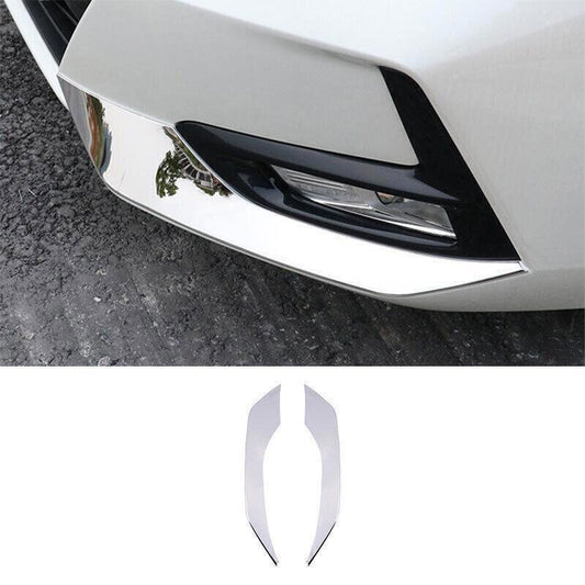 Front Fog Light Lamp Moulding Strip Trim for Nissan Sentra 2020-23 Chrome Steel