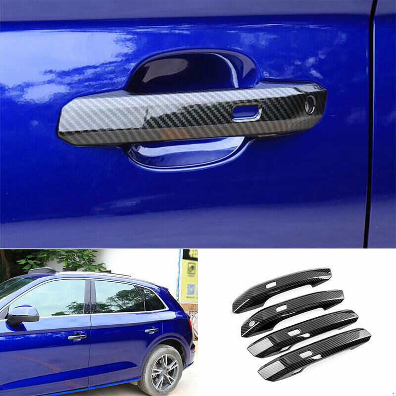 for Audi Q5 18-2021 ABS Carbon Fiber Exterior Outside Door Handle Cover Trim 4X