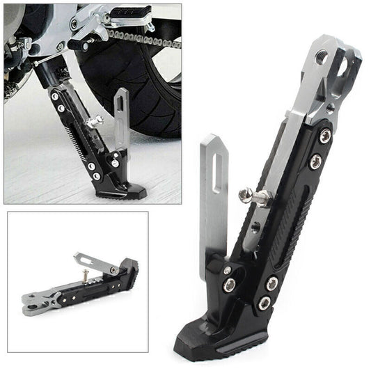 CNC Steel Non-slip Adjustable Motorcycle Foot Side Stand Support Leg Kickstand Q