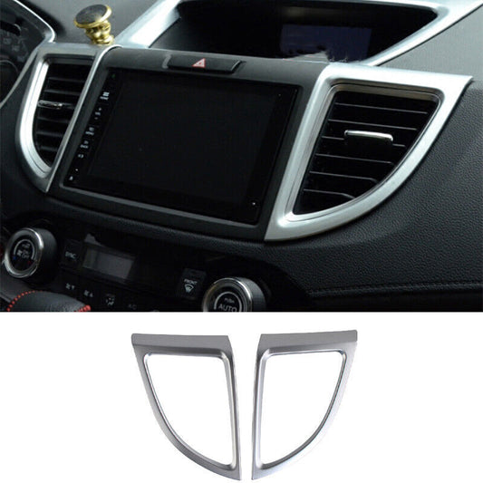 Matte Silver ABS Central Console Trim Air Outlet Vent for Honda CR-V 2012-2016